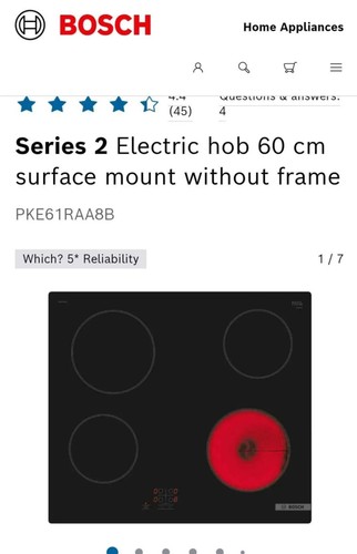 Bosch ceramic electric hob - electric,