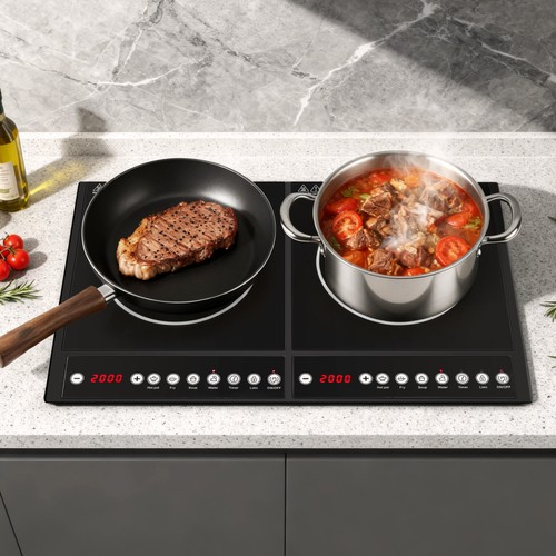 Double induction hob electric - induction,