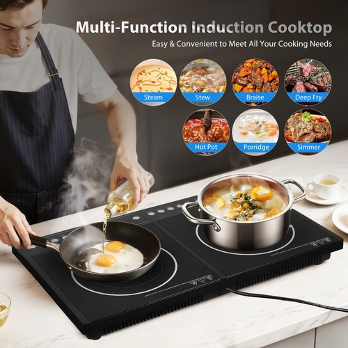 Double induction hob 4400w - induction,